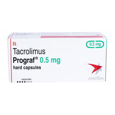 PROGRAF 0.5 MG ( TACROLIMUS ) 50 CAPSULES